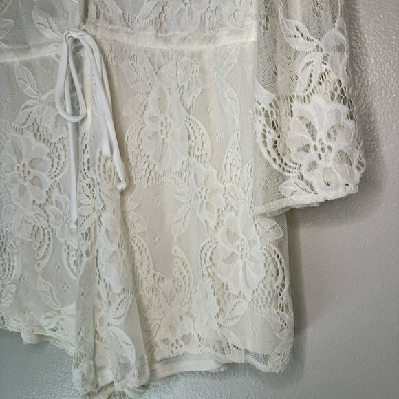 Show Me Your MuMu Roxy Romper Lace Romper Women Size XS - Picture 7 of 14